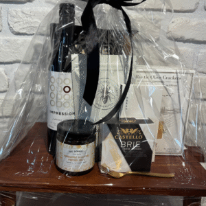 Acacia Footed Board Gift Basket