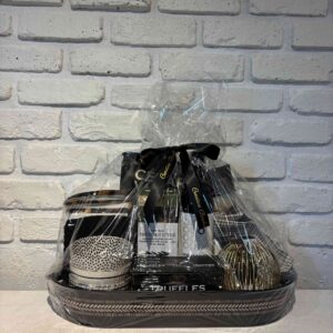 Decorative Metal Tray with Red Wine